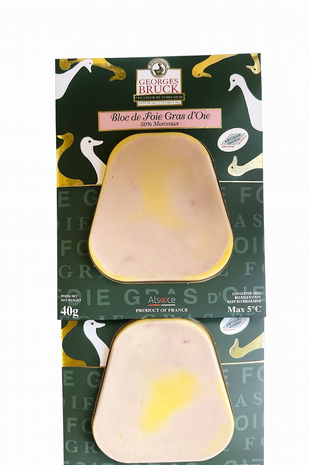 Duo Foie Gras D'oie 50% Morc - 2x40g