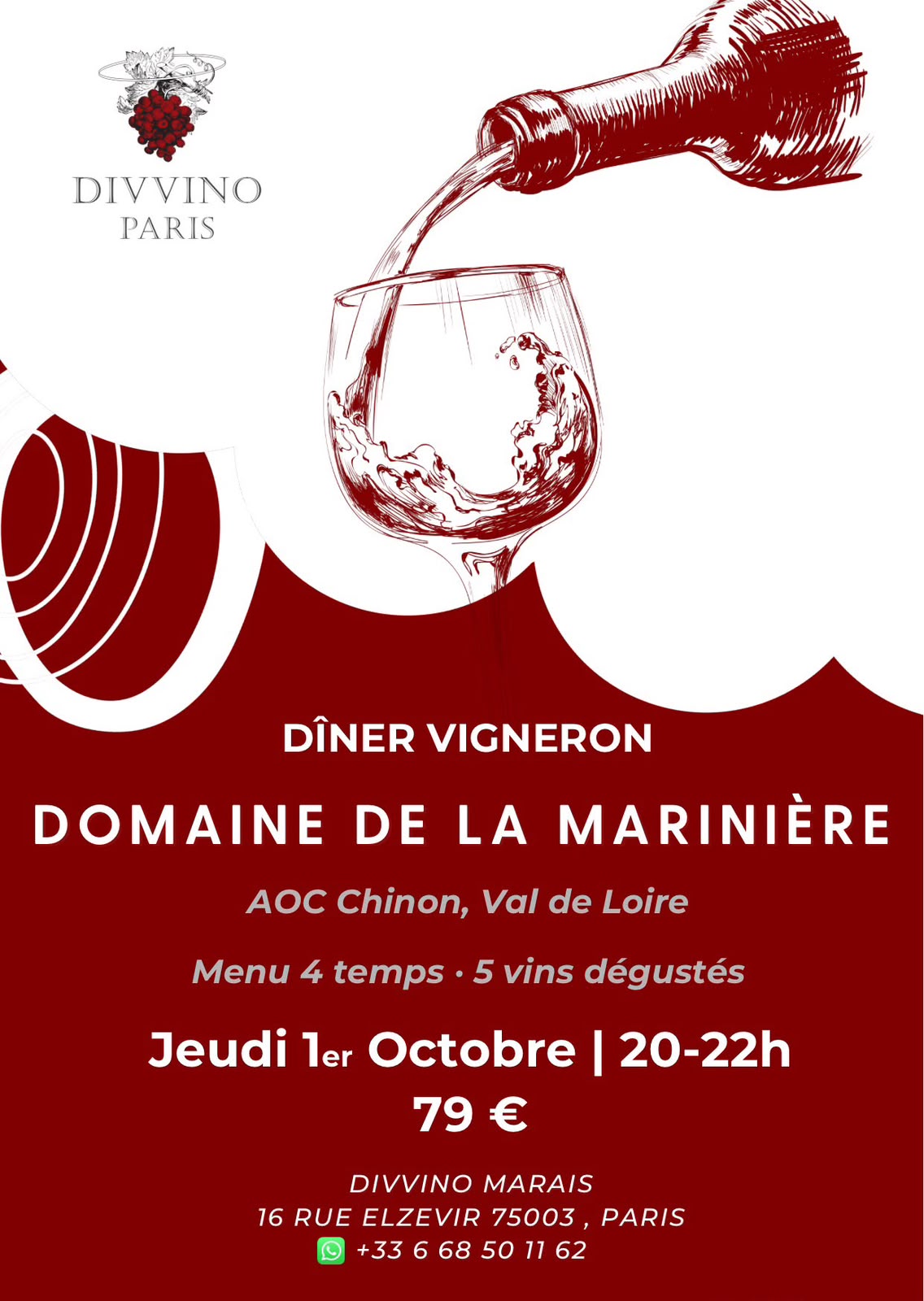 Dîner Vigneron Domaine de la Marinière - Loire