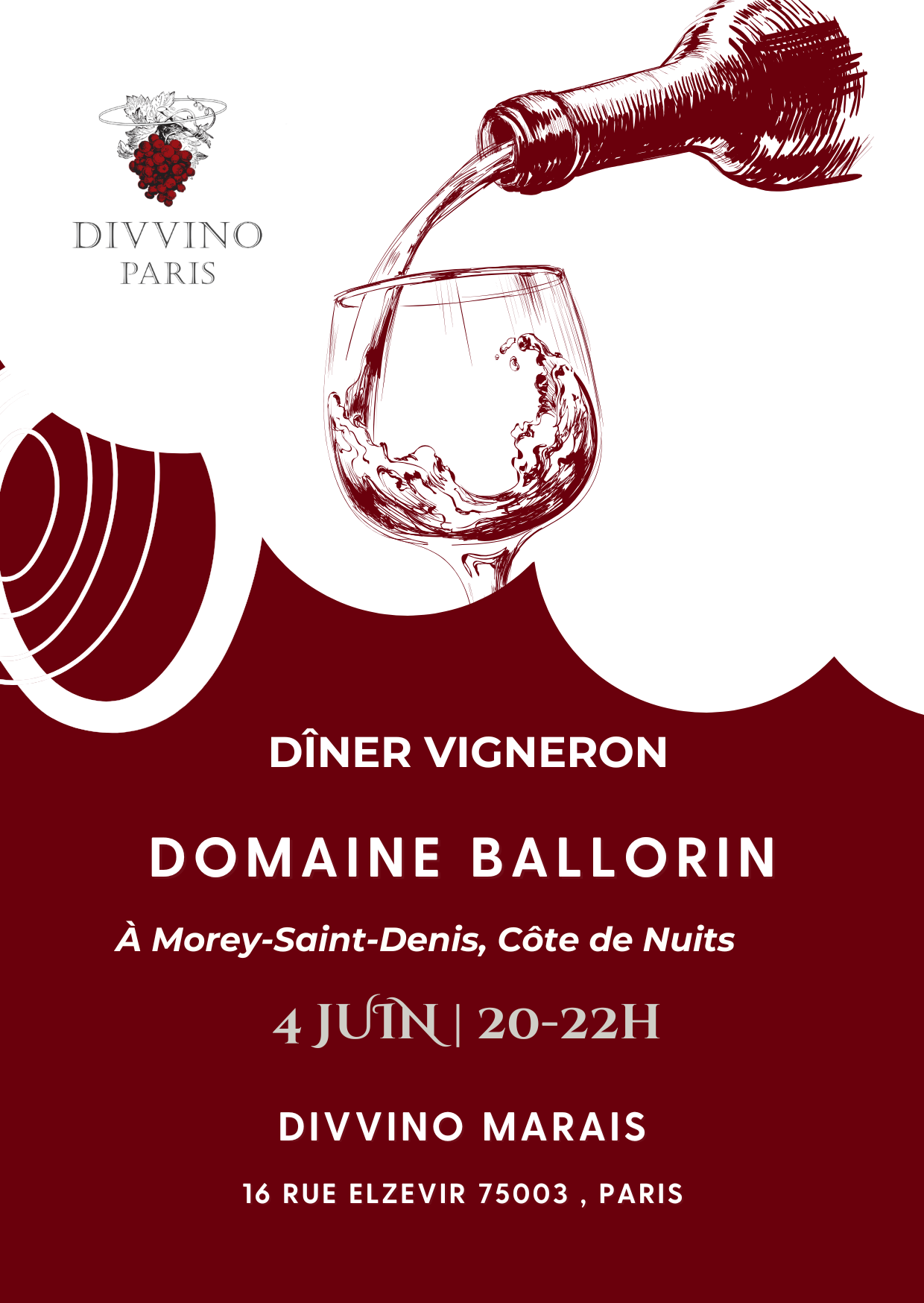 Dîner Vigneron Domaine Ballorin - Bourgogne