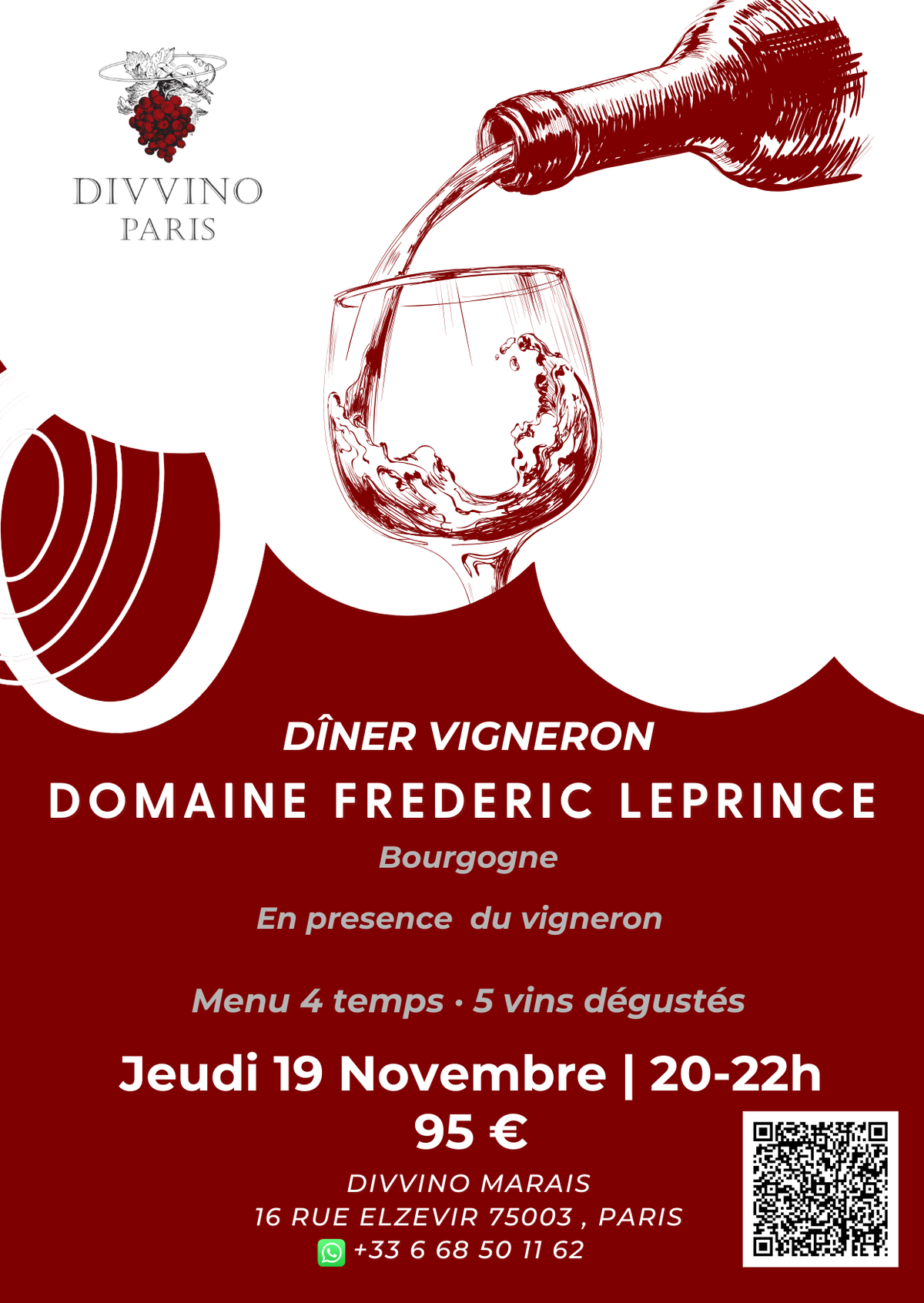 Dîner Vigneron Domaine Frederic LePrince