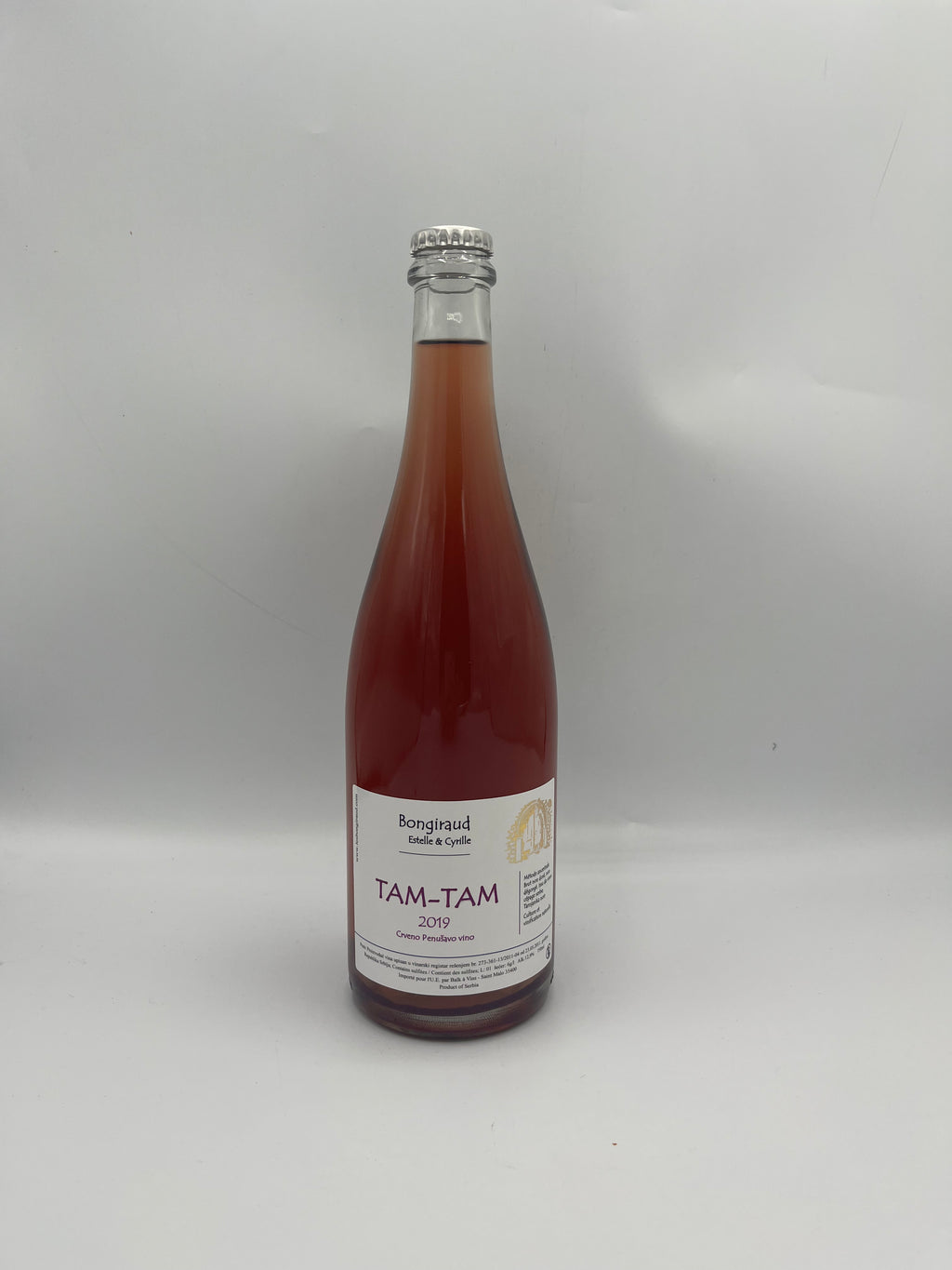 Espumante Natural Rosé “Tam Tam” 2019 - Les Bongiraud Vins de Sérvia 