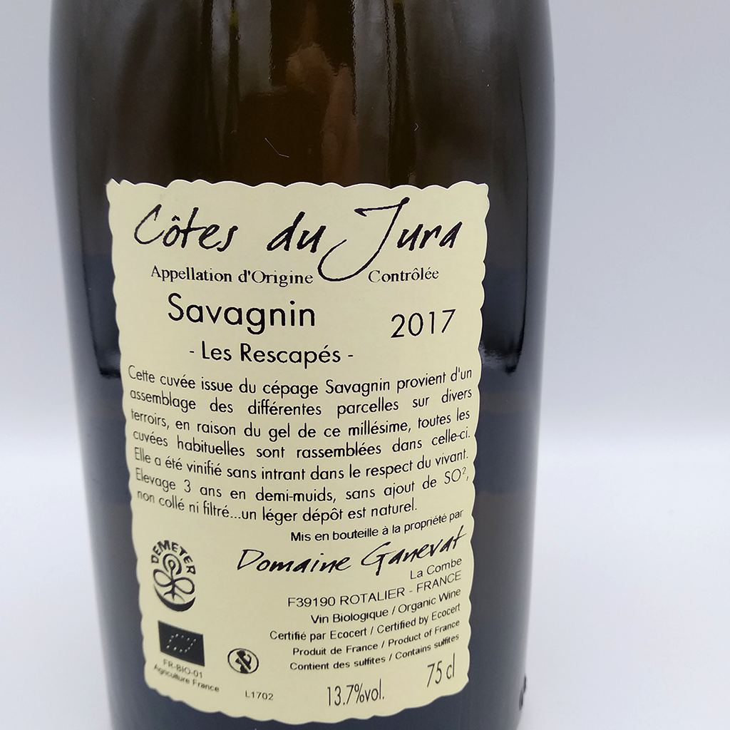 Jean-François Ganevat, “Les Rescapés” 2017, Côtes du Jura 